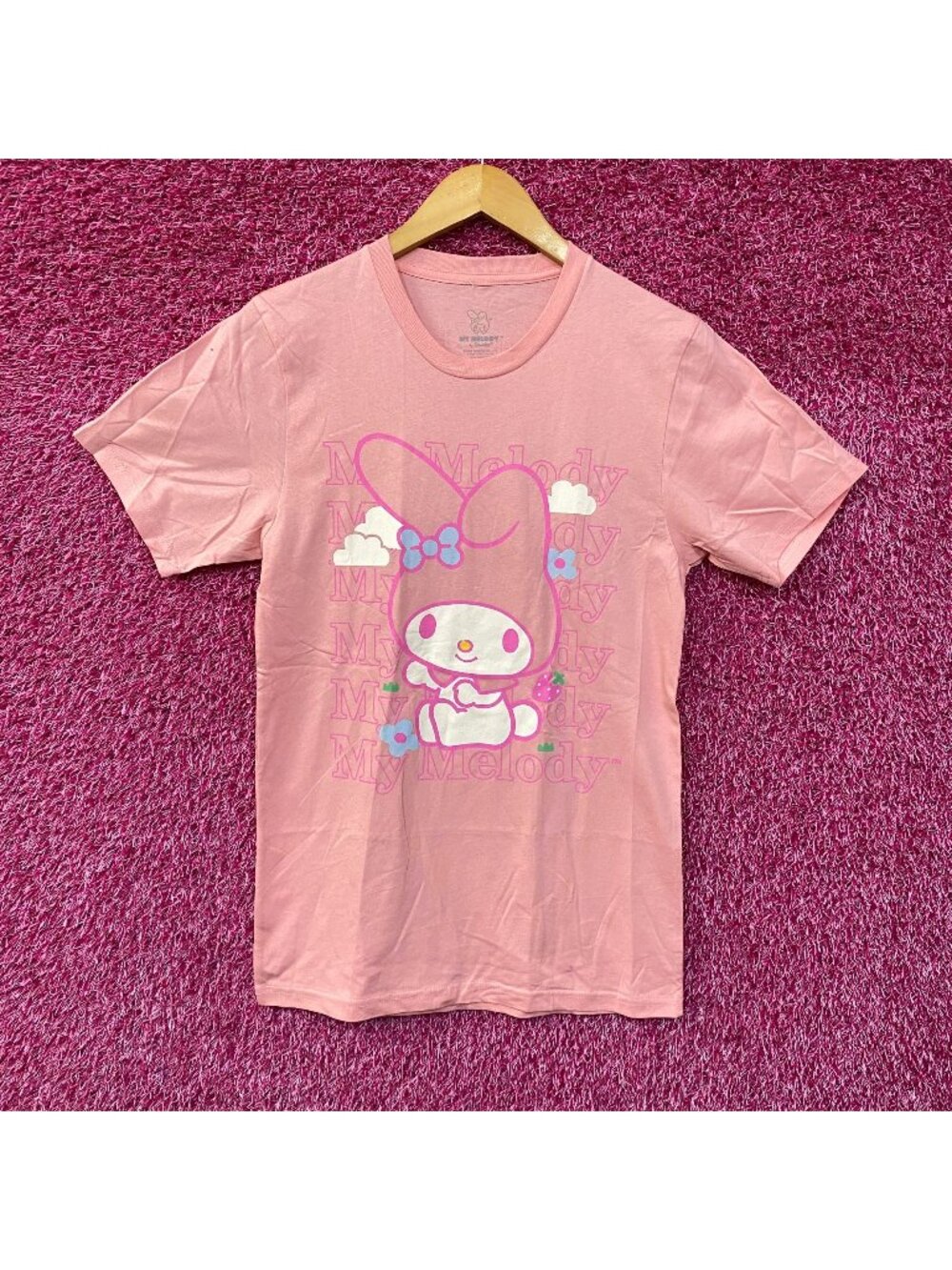 My Melody Kawaii Strawberry Fields Forever Sanrio T-Shirt Small